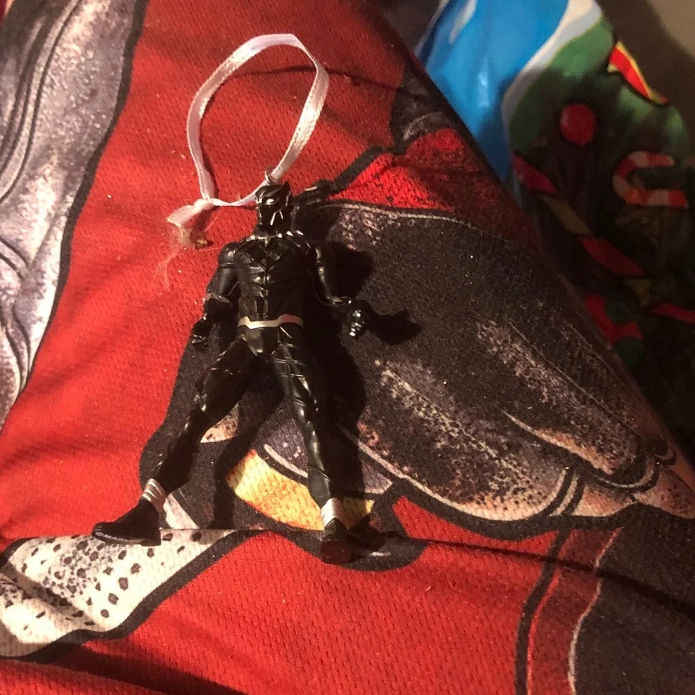 Black Superhero Phone Charm Keychain - Unbranded